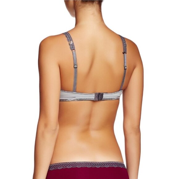 NWT Maaji Intimates Pink Grey Printed Halter Bralette Sz. L - Picture 2 of 14